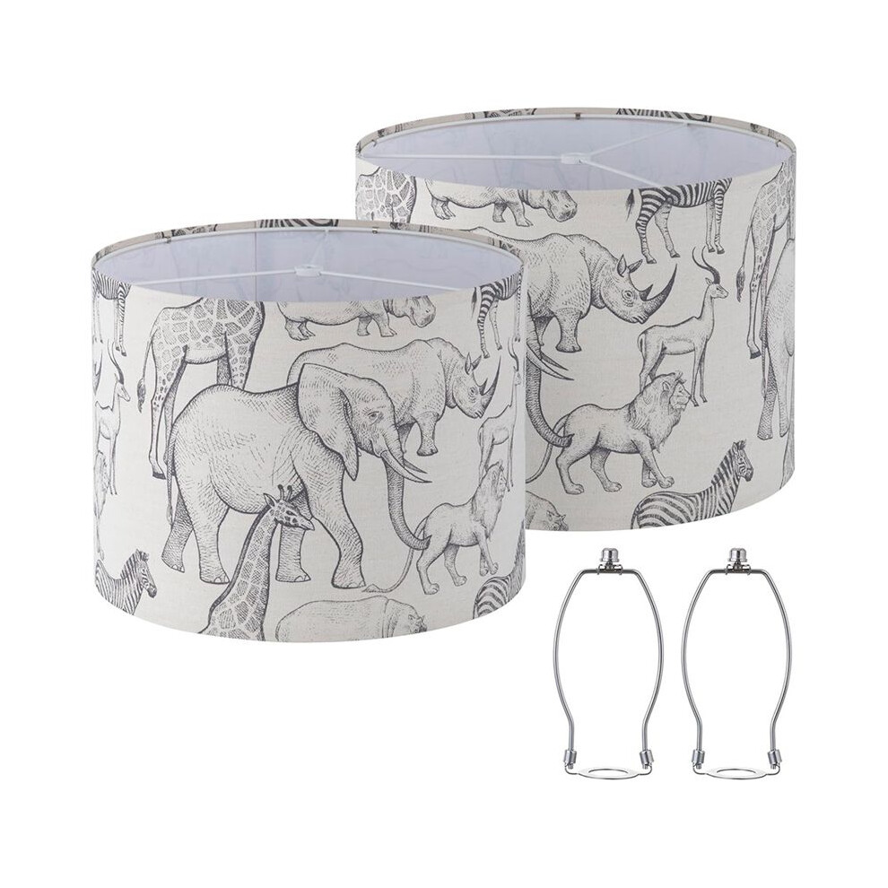2Pcs Lamp Shades,Drum Lampshades,Lampshades For Table Lamp,Floor Lamp,Pendant Light,Lamp Shade Harp Holder Included 4711483781527