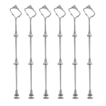 6 Set Tray Hardware for Cake Stand 3 Tier Cake Stand Fitting Hardware Holder for Wedding and Party Serving Tray(Silver)