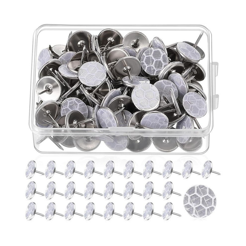 100Pcs Reflective Tacks Trail Marking Tacks Reflective Trail Tacks Glow Tacks Reflective Trail For Hiking Camping 4713575365417