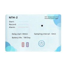 NFC Wireless Data Recorder 180 Days Data Logger LCD Indicator 500,000 Groups for Chemical NFC Temp Humidity Logger