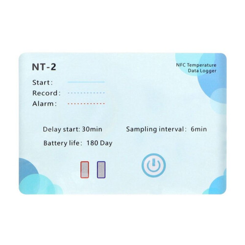NFC Wireless Data Recorder 180 Days Data Logger LCD Indicator 500,000 Groups for Chemical NFC Temp Logger