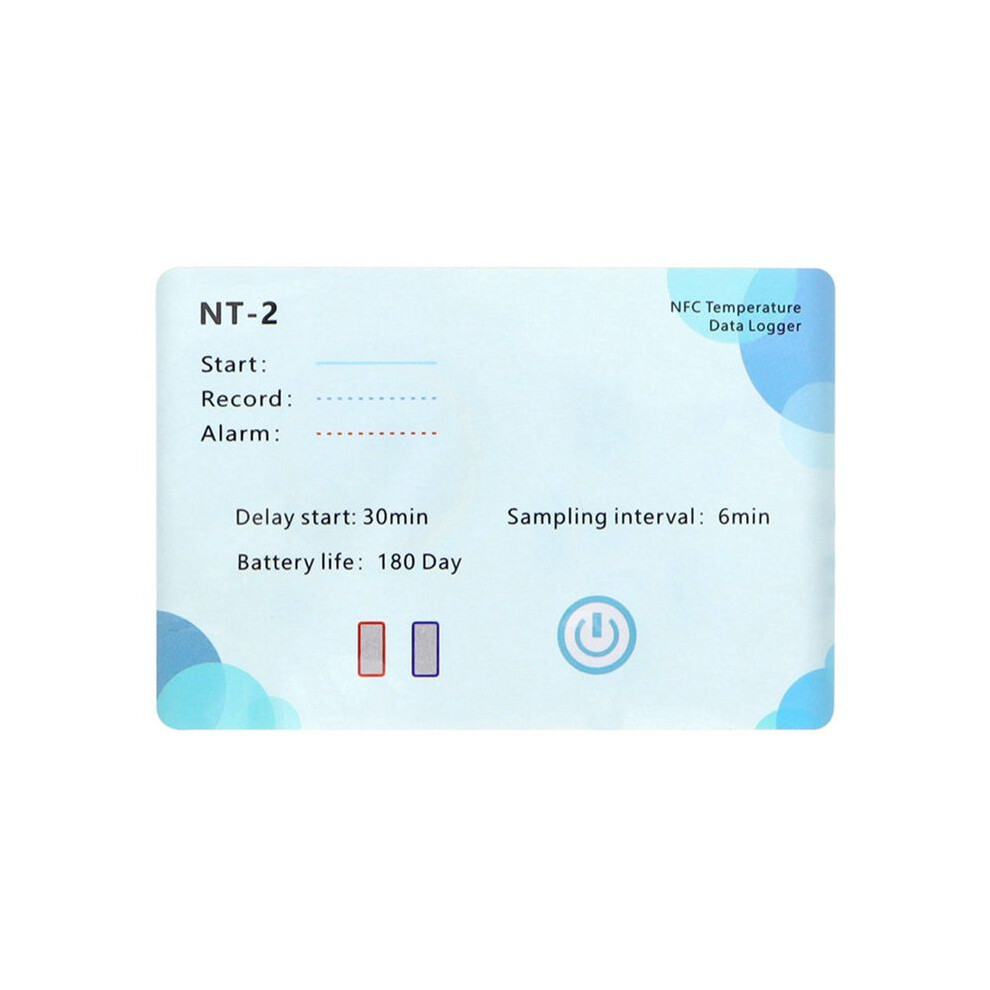 NFC Wireless Data Recorder 180 Days Data Logger LCD Indicator 500,000 Groups for Chemical NFC Temp Logger