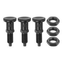3 Stück Druckstücke mit Kugelkopf und Feder, M10 X 1 Gewinde, 5 mm Stiftdurchmesser, Rückholknopf Aus Kohlenstoffstahl, Einziehbarer Druckstück