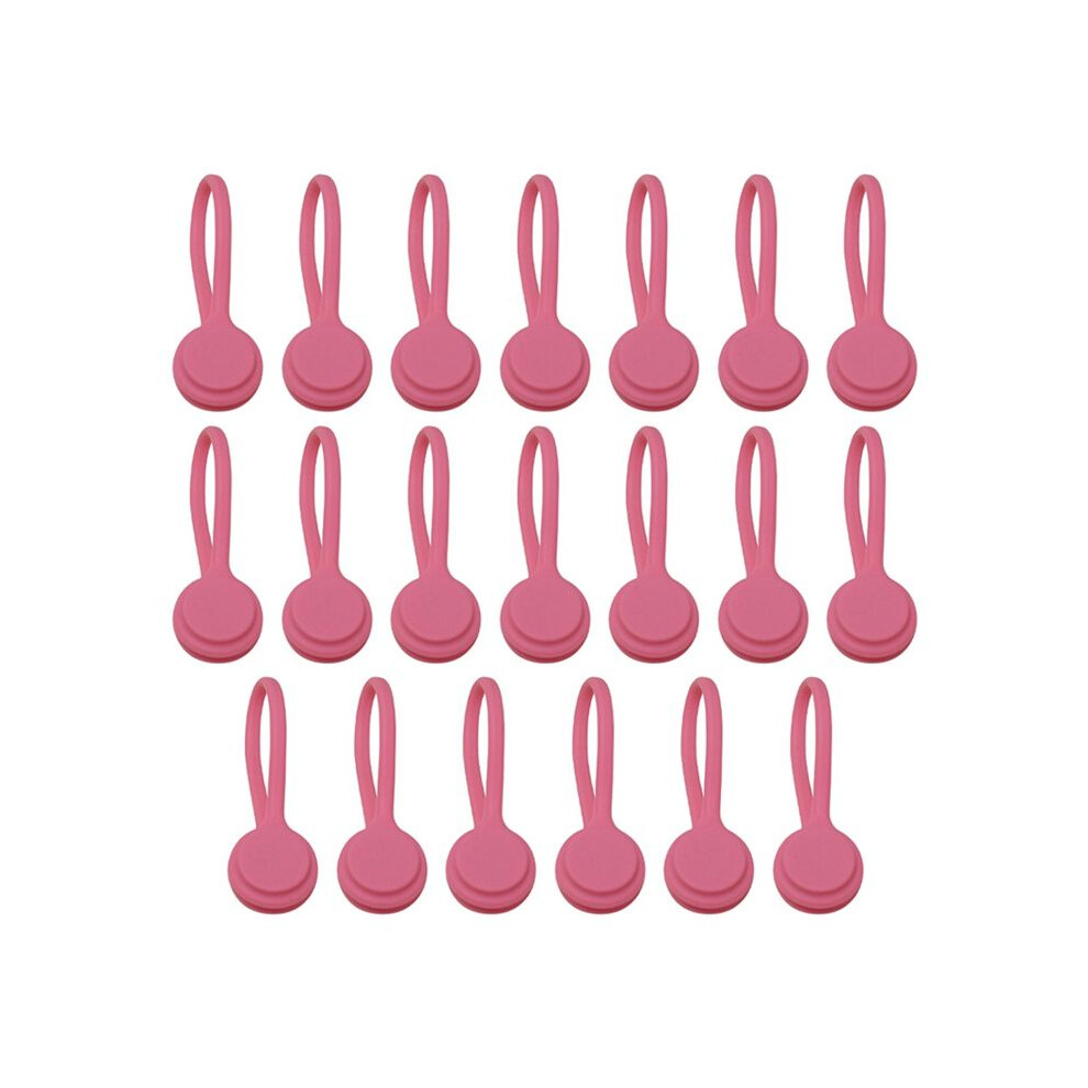 20Pcs Cable Organizer Minimalist Silicone Cable Organizer For Data, Headphone, And Charging Cords Dark 4712584746187