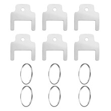 6pcs 770301 Paper Towel Dispenser Keys,Toilet Paper Dispenser with 6 Key Rings Paper Towel Holder Key Tissue Box Key