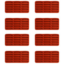 8X Tiramisu Vingerkoekjes Siliconen Mal, 15 Holtes Graanrepen Bakvorm, Chocoladereep Mal, Lange Strook Siliconen Mal