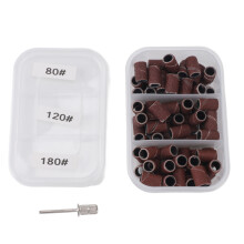 Nail Drill Sanding Bands, Premium Sanding Bits80 120 180Grit Polish Natural Nails Cuticle Cleaning Kit with Mandrel Smooth Artificial Nails