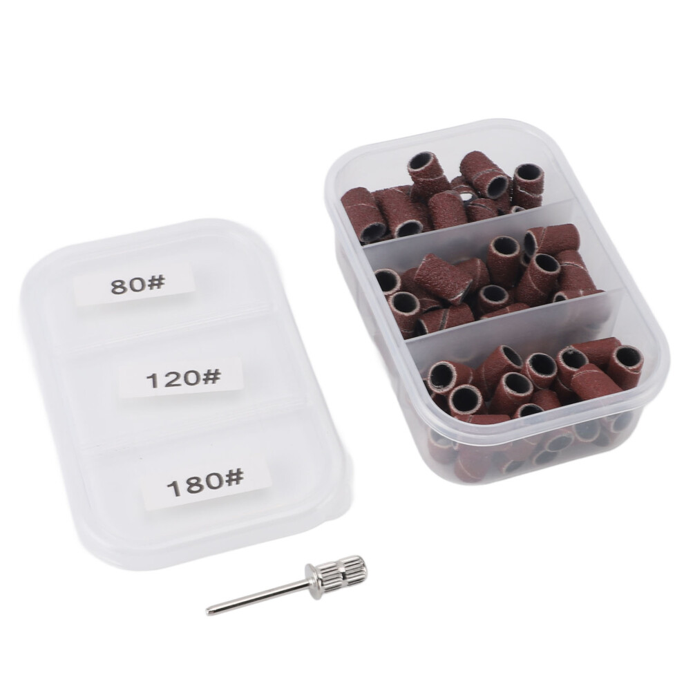 75pcs Nail Sanding Caps Set Dead Skin Removal Manicure Grit 80/120/180