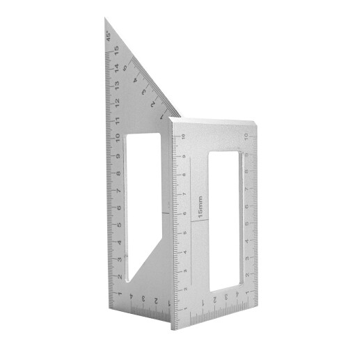3D Multi-Angle Aluminum Miter Ruler 90/45 Woodworking Layout Tool 2