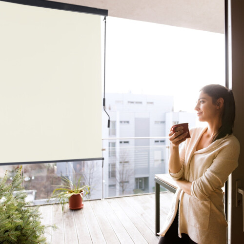 Tenda da sole verticale beige con manovella 2