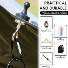 6Pcs Canopy Magnetic Hook Portable Camping Tent Magnetic Hook with Carabiner Cruise Hanging Sturdy Magnet Clip Hanger