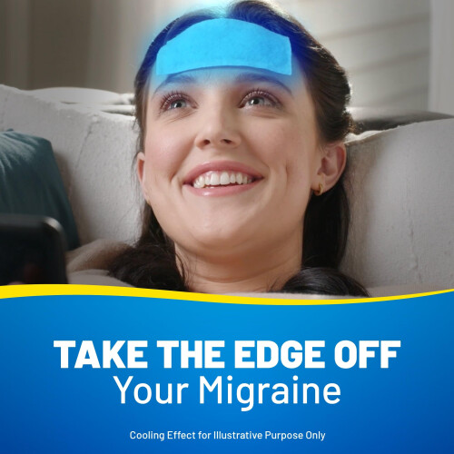 KOOL 'N' SOOTHE Migraine Cooling Gel Sheets, 4 1