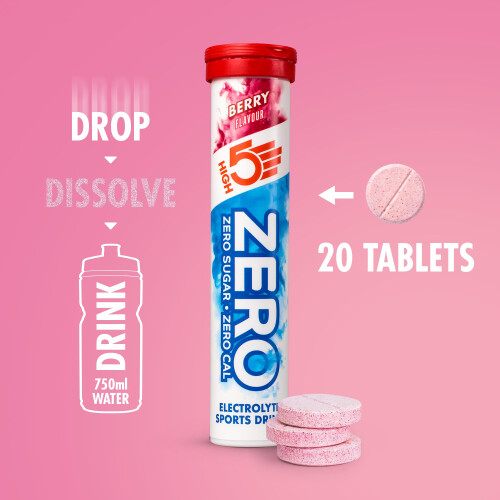 HIGH5 ZERO Electrolyte Tablet - Hydration Tablets Enhanced with Vitamin C - 0 Ca 2