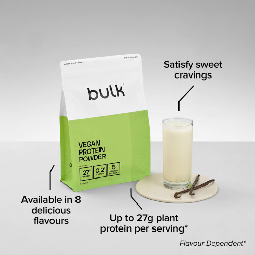 Bulk Vegan Protein Powder, Vanilla, 1kg 1