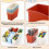 6 Pcs Book Box Connected Storage Box Book Storage Box for Book Folder Magazine File Rack Interlocking Office Classroom 4