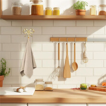 6 peças de ganchos de nó para porta de parede, ganchos para toalhas, cabide decorativo para banheiro, sala de estar, cozinha