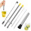6-Piece Professional Lemonade Stand Kit,Includes 2pcs Straw Punchers,Muddler,Mixing Spoon and 2 Straw Cleaning Brushes 2
