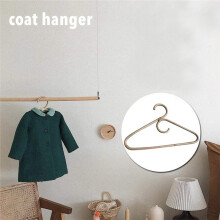 2PCS Rattan Clothes Hanger Style,Garments Organizer,Rack Adult Hanger,Room Decoration Hanger, Double Hook & Single Hook