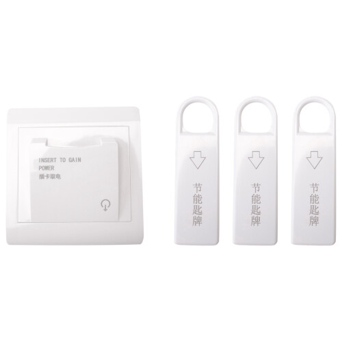 2x High Grade Hotel Magnetic Card   Saving  Insert Key for Power with 6 Card 1