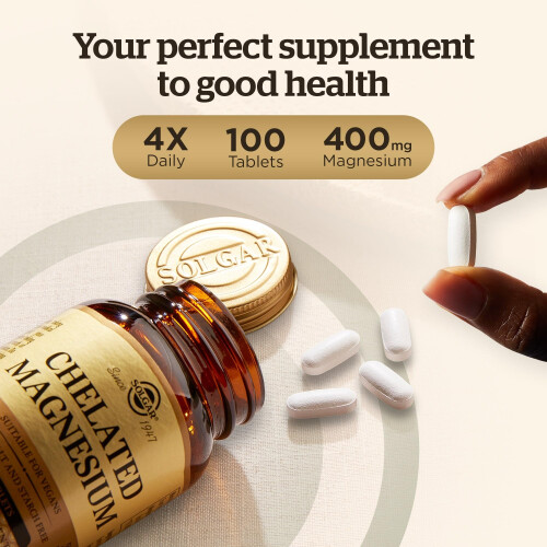 Solgar Solgar Chelated Magnesium - Supports Muscle and Nervous System - Mind 1
