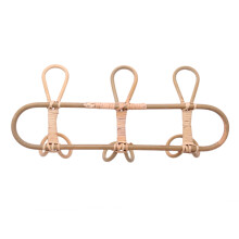 3X Rattan Wall Hooks Kids Garments Organizer Rack Clothes Hat Hanging Hook Rattan Hanger Kids Room Decor Hanger