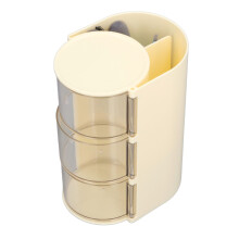 Puderquaste Aufbewahrungsbox 485 g 10  13,4  12,4 cm gelb
