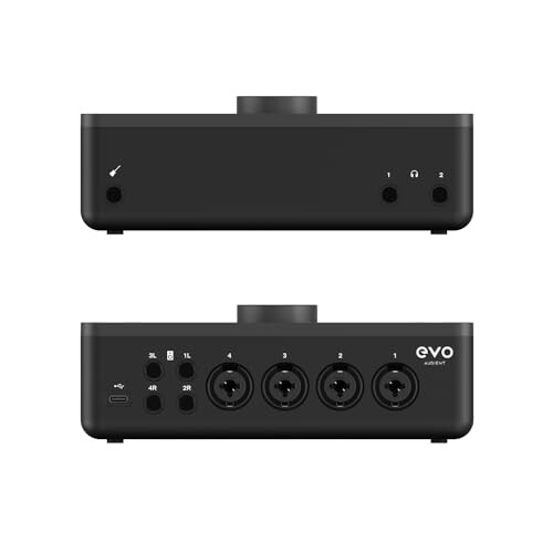 EVO 8 USB Audio Interface external sound card for music productions (4 in / 4 out, Smartgain, Smart Touchpoints, loopback function, 48V phantom power 2