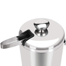 2X Edelstahl Eisquadrat BehäLter Doppelwandiger 1,3L Eis KüBel BehäLter mit Zangen Deckel