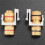 Banaan Jack Binding Post  Jack Insert met Zwarte &  Ringen, Schroef Type Audio Speaker , 2 Paar/4 Pack 8
