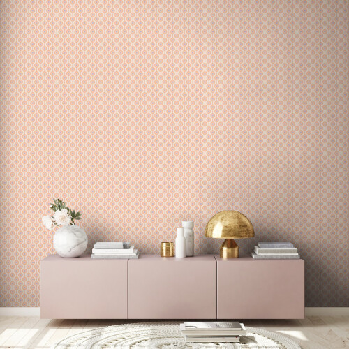 AS Creation (Peach/Purple) Retro Circle Wallpaper AS Creation 1