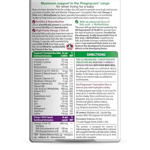 Pregnacare Pregnacare Fertility and Conception Max - Pregnancy Multivitamins UK's 1