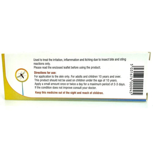 Skincalm Bite and Sting Relief 1% Cream, 10g 1