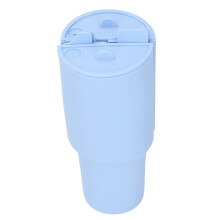Large Light Blue 40oz Silicone Inner Cup Tray with Lid, 9x23.5cm