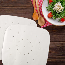 200 Blatt 8 Zoll Air Fryer Liner Perforiertes Backpapier Pergamentofen Dampfgarer Antihaft-Dampfpapier