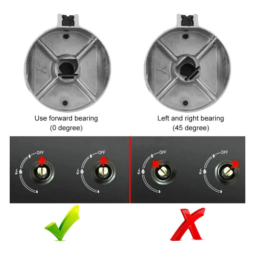 8 PCS Gas Stove Knob,8mm Cooker Control  Range Oven Knobs Cooktop Burner Knob for Kitchen Replacement Accessories 2