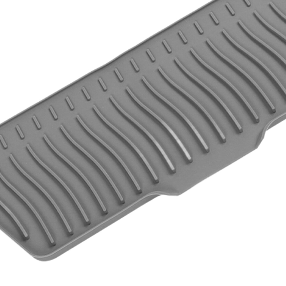Gray Silicone Drip Tray With Drainage For Faucet