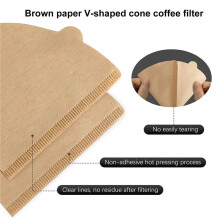 Papiers Filtres à Café 200 PièCes, Papier 2 CôNes, 1-4 Tasses, Filtre à Café en Papier Naturel pour , CôNes de Goutteurs de Café