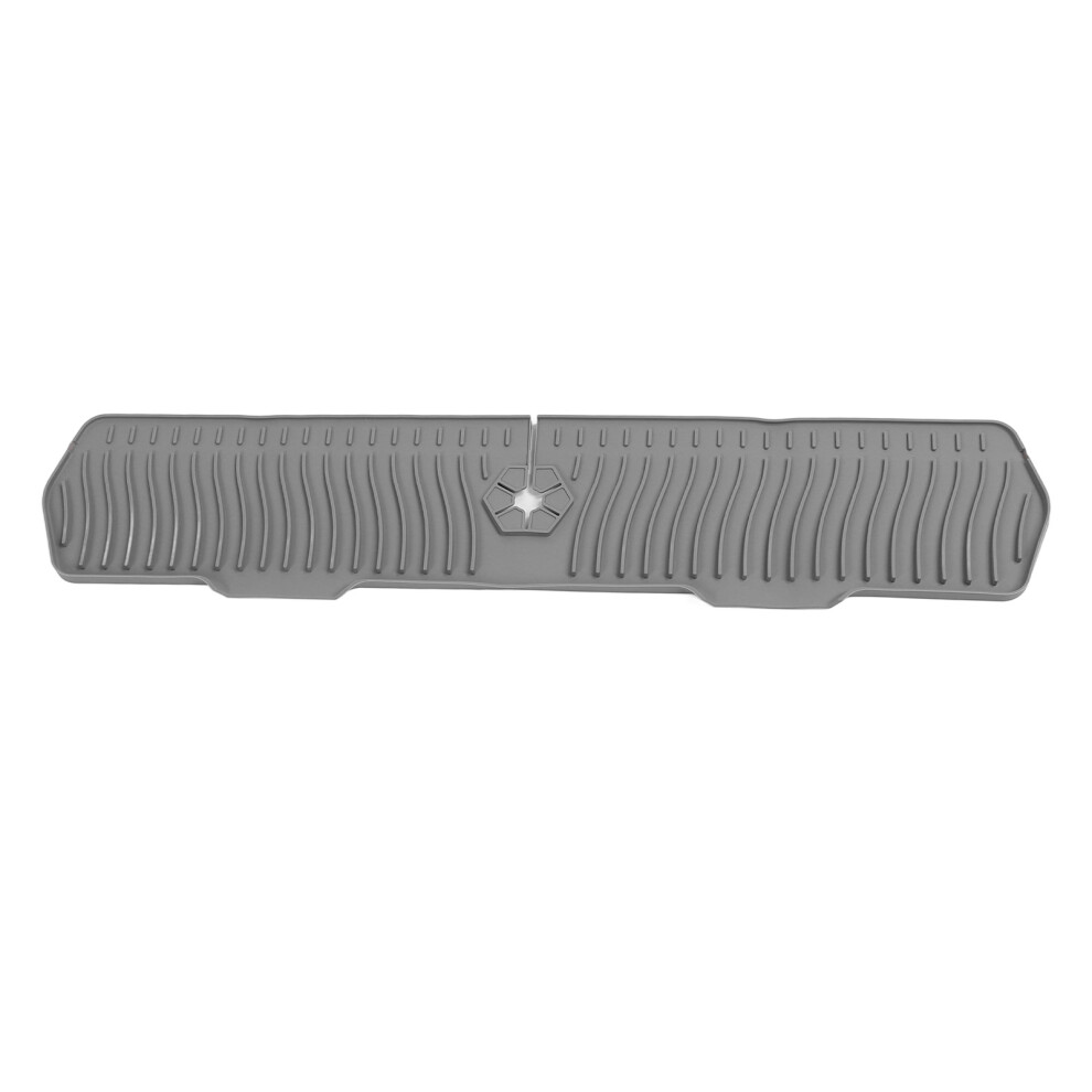 Gray Silicone Drip Tray With Drainage For Faucet