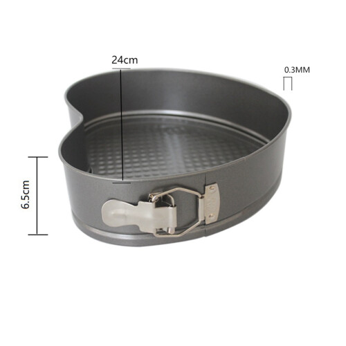 Cake Mold Pan Set 3Pcs Cake Moulding Removable Square Round Heart Shape Tools 2