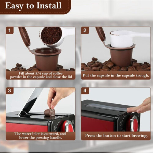 Coffee Capsule Filter for  Coffee Machines Replacement for  Capsules Refillable Coffee Filter Capsule 2