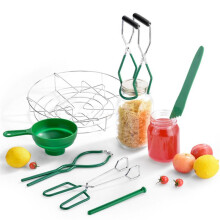 7Pcs Set Canning Tool Set,Pressure Canners for Canning,Home Canning Pot,Canning Lifter Tong,Canning Funnels Jar Red