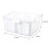 Fridge Organizer with Lids,Stackable Refrigerator Organizer Bins, Removable Containers for Food and Storage White 6