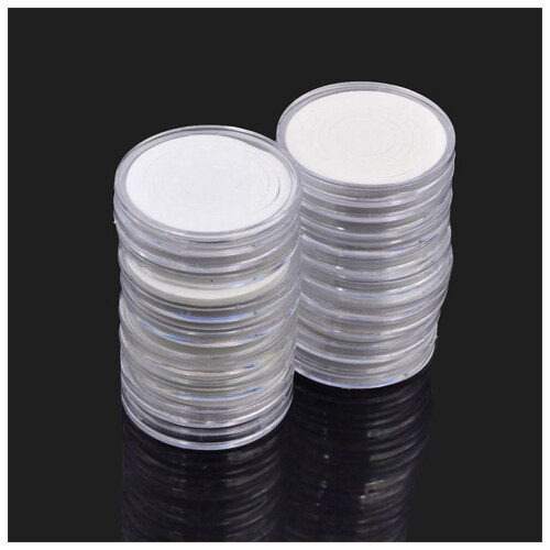 180 Pcs 46mm Coin Cases Capsules Holder Applied Clear Plastic Round Storage Box 2