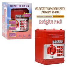 (Bright Red)Elektronischer Geldautomat Geld Safe Sparschwein mit Passwort Geschenk für Kinder große Kapazität