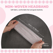 100PCS Disposable Stretch Non-Woven Headband Women Girls SPA Salon Makeup Hotel Wide Hairband Travel Portable Turban