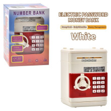 (White)Hucha electrónica para dinero en cajero automático con contraseña regalo para niños de gran capacidad