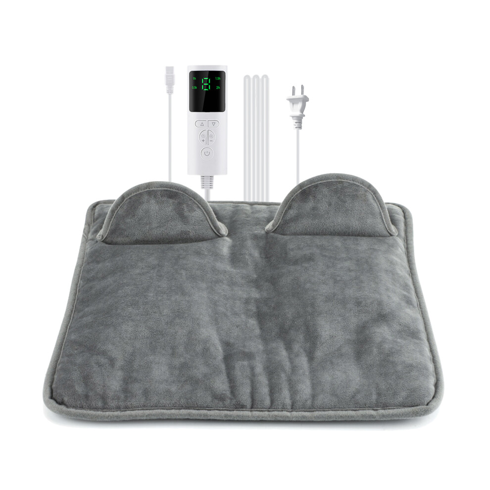 Grey Electric Foot Warmer With Remote 9 Temperature 4 Timer 15.7"X15.7"