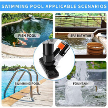Pool Vacuum Jet Cleaner Cleaning Kit Professional Durable Suction and Mesh Bag for SPA Pond Fountain-US