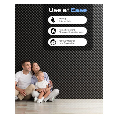 PainéIs de Espuma à Prova de Som Autoadesivos para Caixas de Ovos, 24 Unidades, 1X12X12 Polegadas, Espuma AcúStica para Casa e EstúDios 2