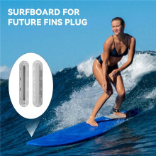 3 St för Box Professionell SurfbräDatillbehöR SurfbräDa FäRgglad för Future Fins Plugg med Nyckelskruvar (Vit)